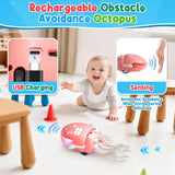 Calamar Musical con Luces Juguete Recargable para Bebé 3en1